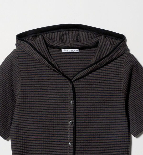 BEAUTY&YOUTH UNITED ARROWS「ボーダー＆ソリッド フード カーディガン」|カーディガン|