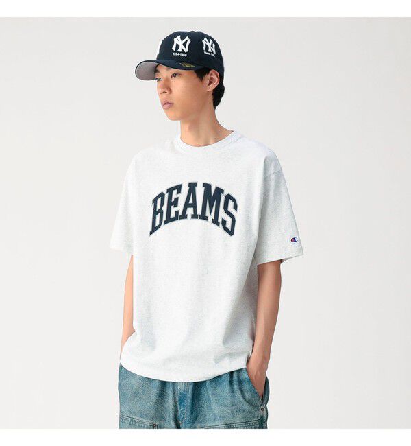 BEAMS「【別注】Champion / Beams Logo T-shirt」|Tシャツ・カットソー|