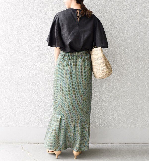 SHIPS for women「〈手洗い可能〉DEVEAUX プリントマーメイドスカート」|スカート|