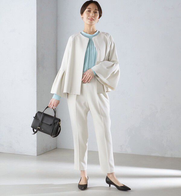 SHIPS for women「〈セレモニー対応可〉〈手洗い可能〉ダブルクロス パンツ 24SS（セットアップ対応）◇」|その他|