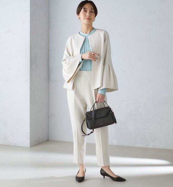 SHIPS for women「〈セレモニー対応可〉〈手洗い可能〉ダブルクロス パンツ 24SS（セットアップ対応）◇」|その他|