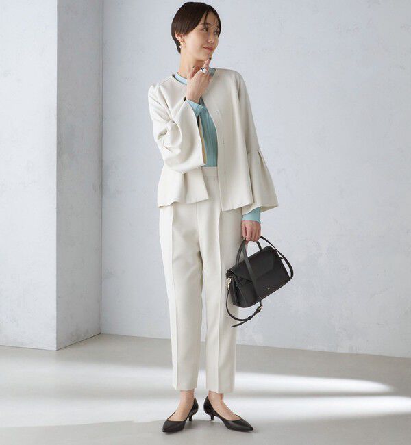 SHIPS for women「〈セレモニー対応可〉〈手洗い可能〉ダブルクロス パンツ 24SS（セットアップ対応）◇」|その他|