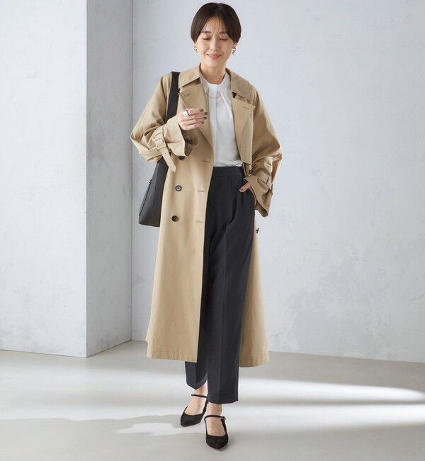 SHIPS for women「〈セレモニー対応可〉〈手洗い可能〉ダブルクロス パンツ 24SS（セットアップ対応）◇」|その他|
