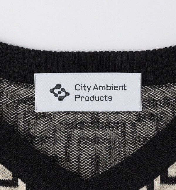 SHIPS「City Ambient Products:〈手洗い可能〉ジオメトリック ジャカード ニット ベスト」|ベスト・ジレ|