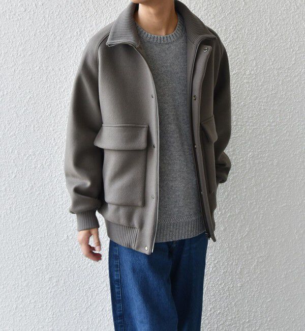 SHIPS any「SHIPS any: PURE WOOL MELTON ダービー ブルゾン◇」|ブルゾン・スタジャン|グレー