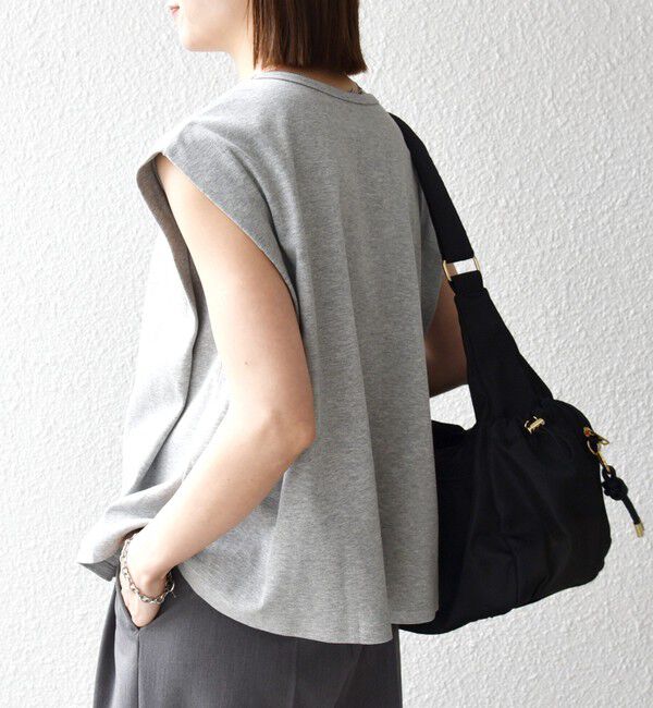 SHIPS any「SHIPS any:〈接触冷感/汗染み防止加工/洗濯機可能〉タック フレア ノースリーブ TEE」|Tシャツ・カットソー|