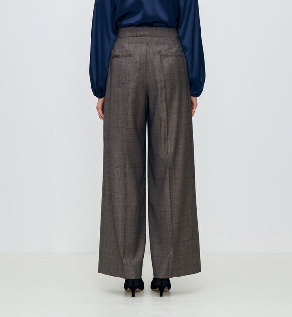 TOMORROWLAND collection「365 GLEN CHECK タックワイドパンツ」|その他|