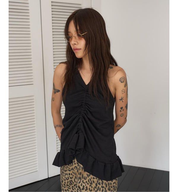 JOINT WORKS「OURSAALTY / アワーソルティ Easy layered sleeveless」|Tシャツ・カットソー|ブラック