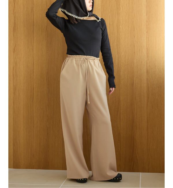 IENA LA BOUCLE「《追加2》《洗濯機洗い可》IENA LA BOUCLE ポリエステルトロイージーパンツ」|その他|
