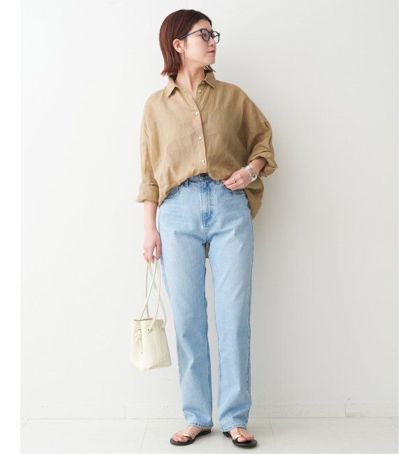 Spick and Span「《追加》 80リネンカシュクール ビッグシャツ」|シャツ・ブラウス|