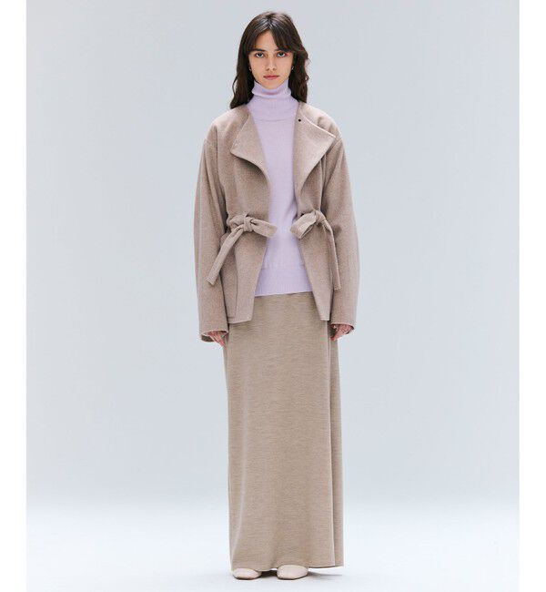 BEIGE,「【VERY NaVY12月号掲載】MONTAIGNE / イージーウエストウールロングスカート」|スカート|