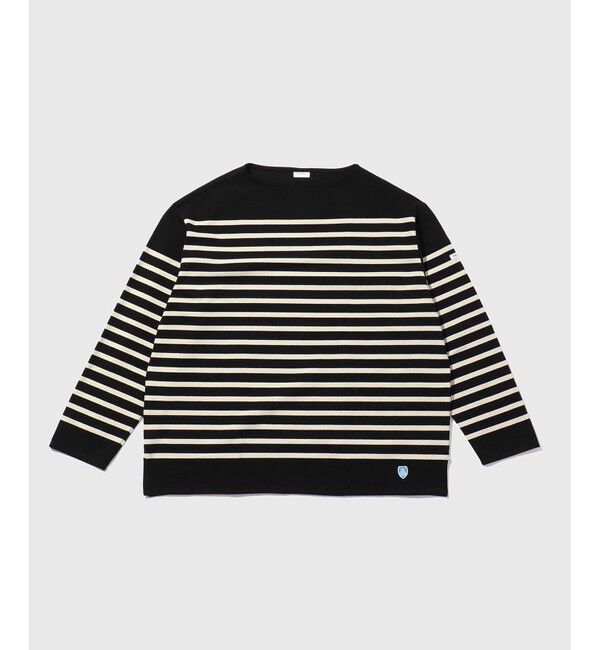 ADAM ET ROPE'「【ORCIVAL/オーシバル】BOAT NECK L/S WIDE」|Tシャツ・カットソー|ブラック(01)