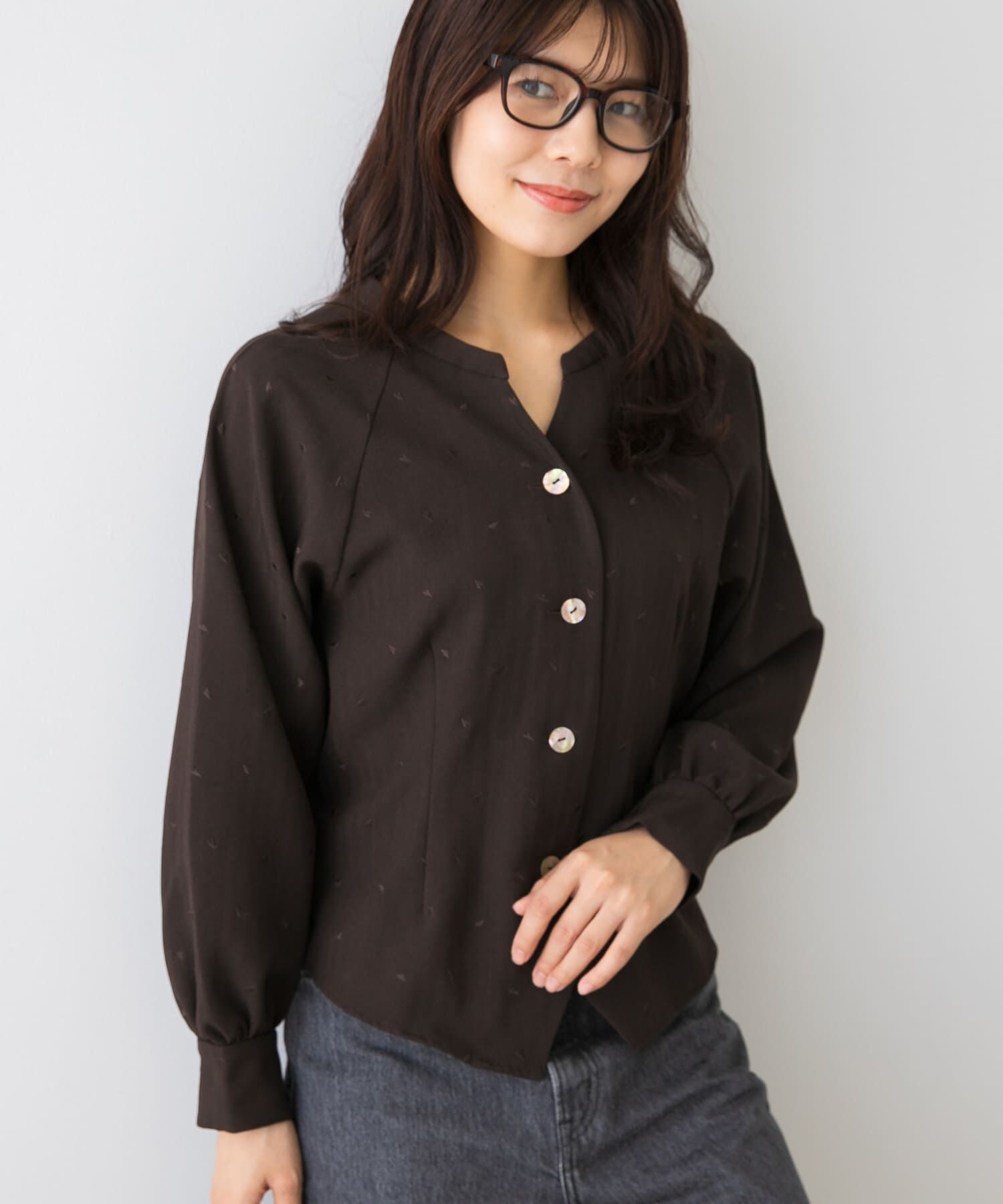 URBAN RESEARCH ROSSO「F by ROSSO　ハート刺繍2WAYブラウス」|シャツ・ブラウス|