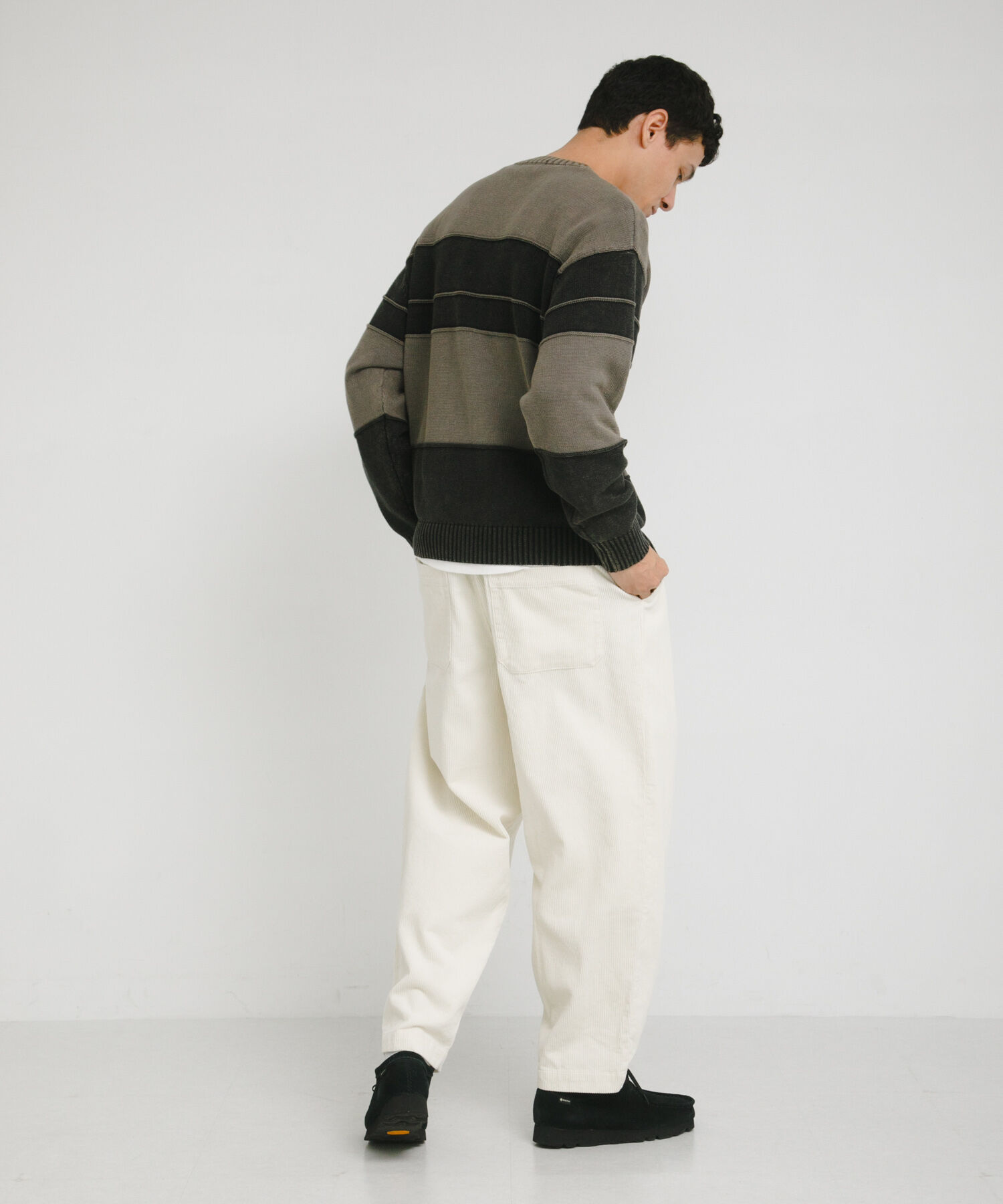 Sonny Label 「ピグメントパネルボーダーニット」|ニット・セーター|