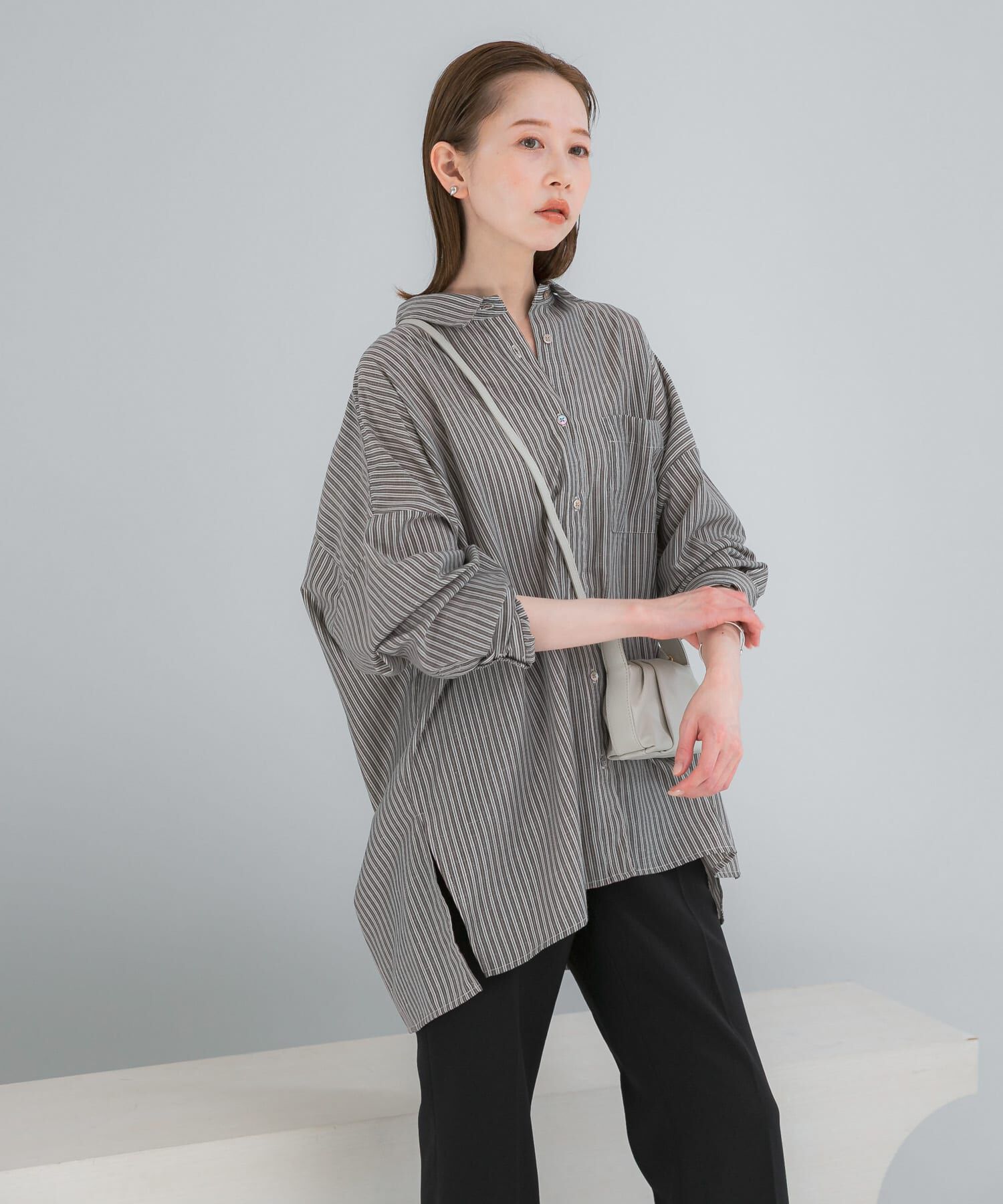URBAN RESEARCH ROSSO「『WEB/一部店舗限定』『UR TECH Smart Linen Touch』ｲｰｼﾞｰﾘﾈﾝｵｰﾊﾞｰ  」|シャツ・ブラウス|ブラウン系その他