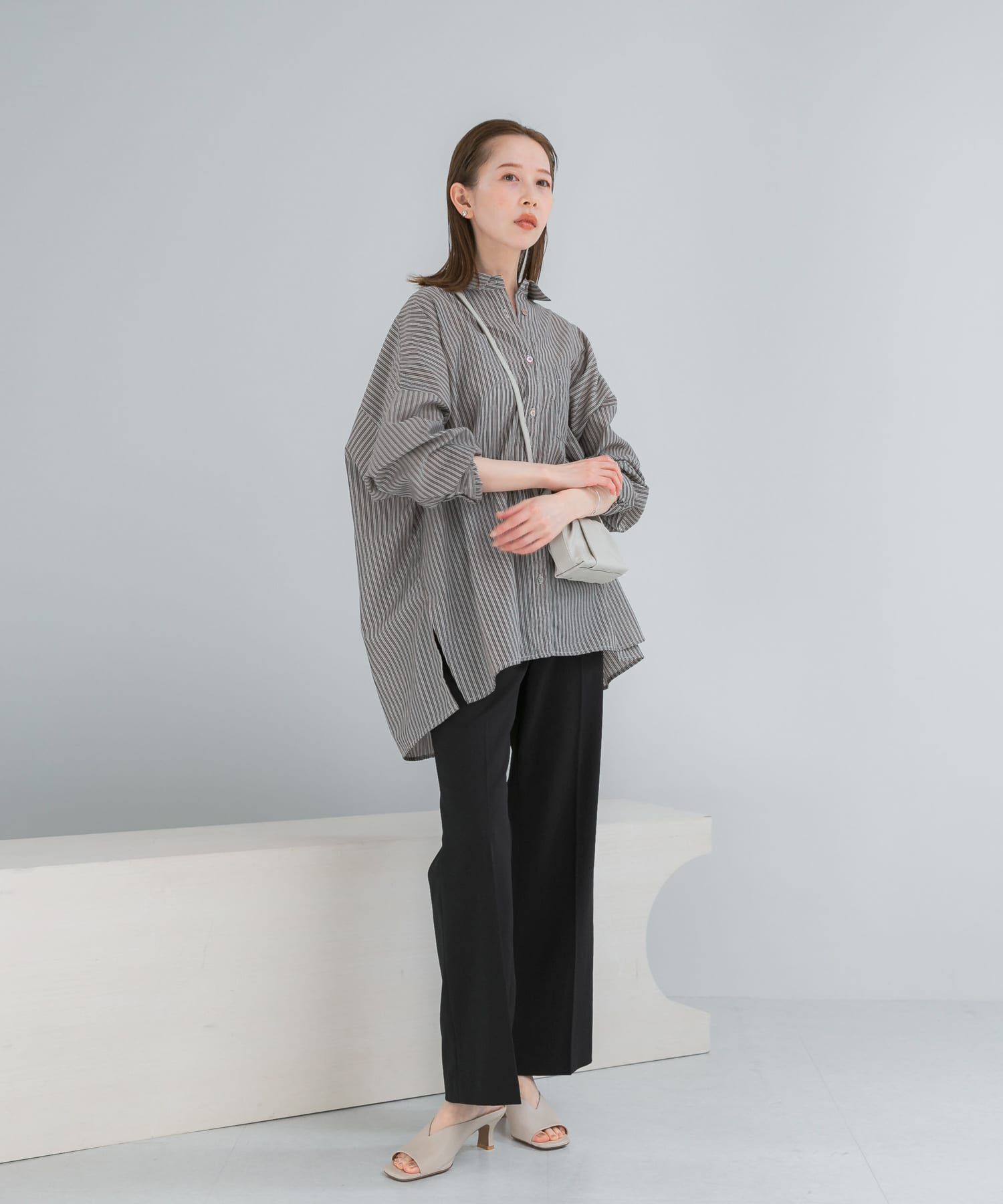 URBAN RESEARCH ROSSO「『WEB/一部店舗限定』『UR TECH Smart Linen Touch』ｲｰｼﾞｰﾘﾈﾝｵｰﾊﾞｰ  」|シャツ・ブラウス|