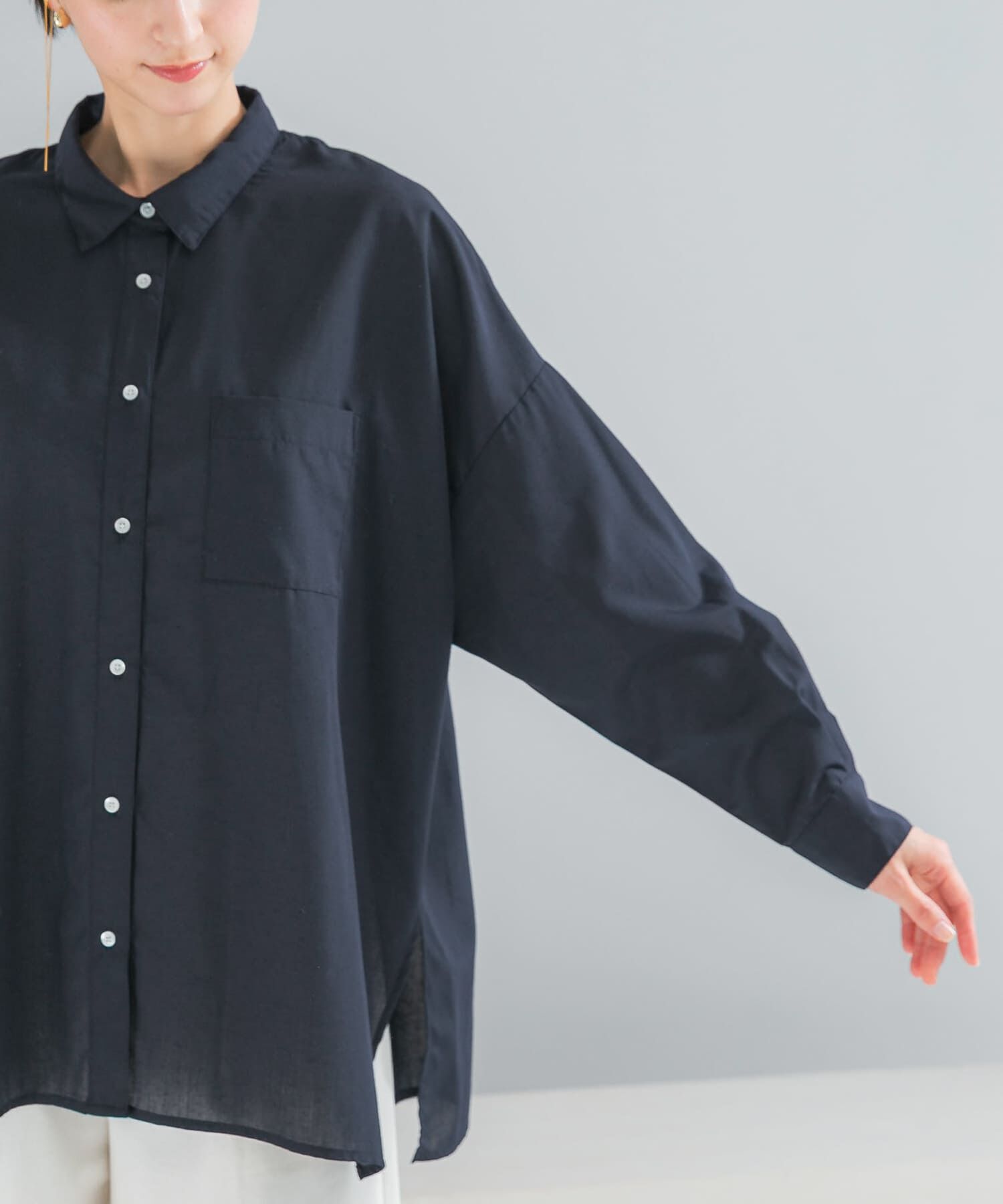 URBAN RESEARCH ROSSO「『WEB/一部店舗限定』『UR TECH Smart Linen Touch』ｲｰｼﾞｰﾘﾈﾝｵｰﾊﾞｰ  」|シャツ・ブラウス|