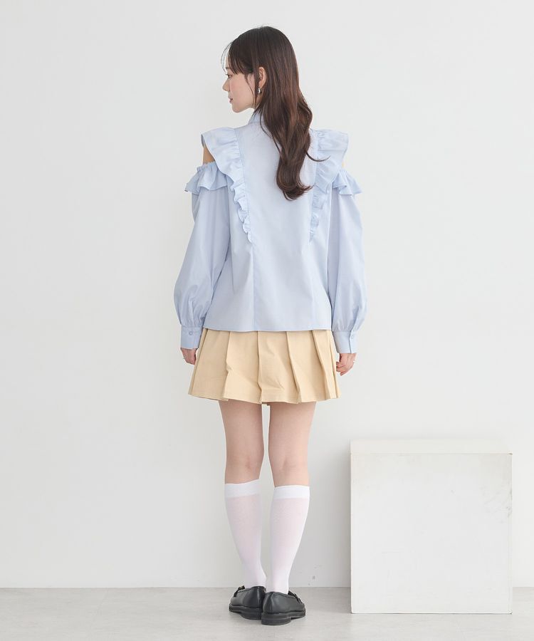 earth music&ecology「リボンラッフルブラウス」|シャツ・ブラウス|