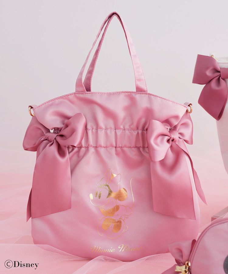 Maison de FLEUR「Minnie Mouse/ダブルリボン2Wayトート」|トートバッグ|ピンク