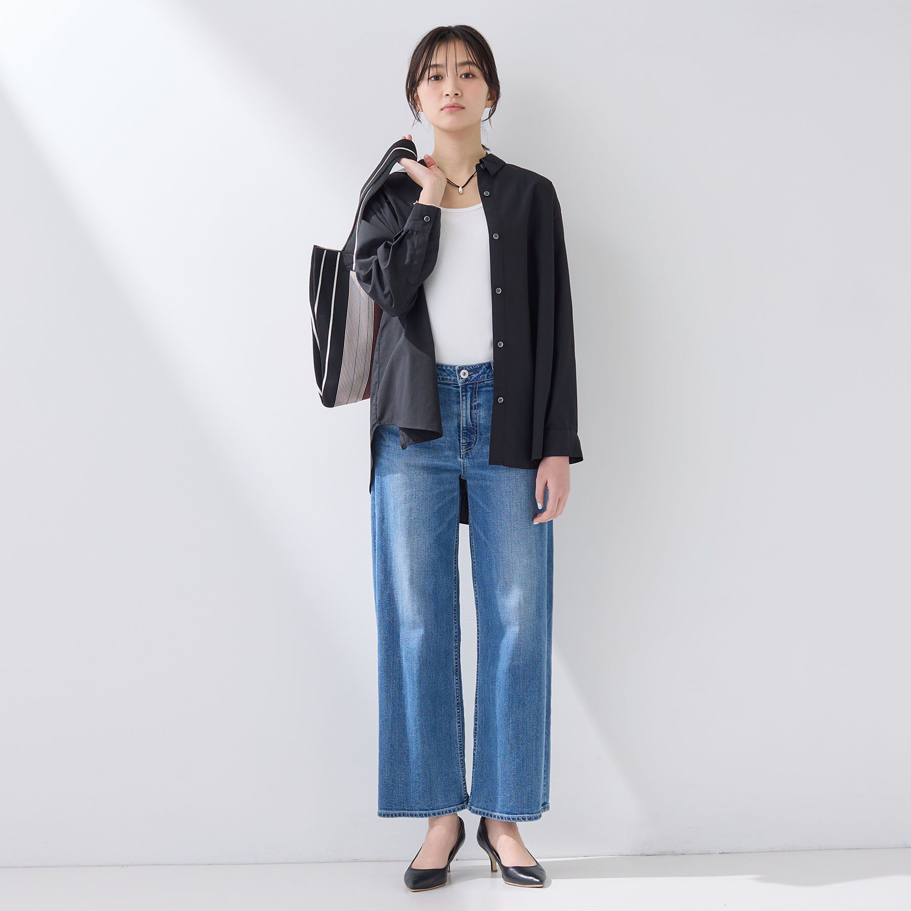INDIVI「【羽織りとしても活躍】ベーシックレギュラーシャツ」|シャツ・ブラウス|