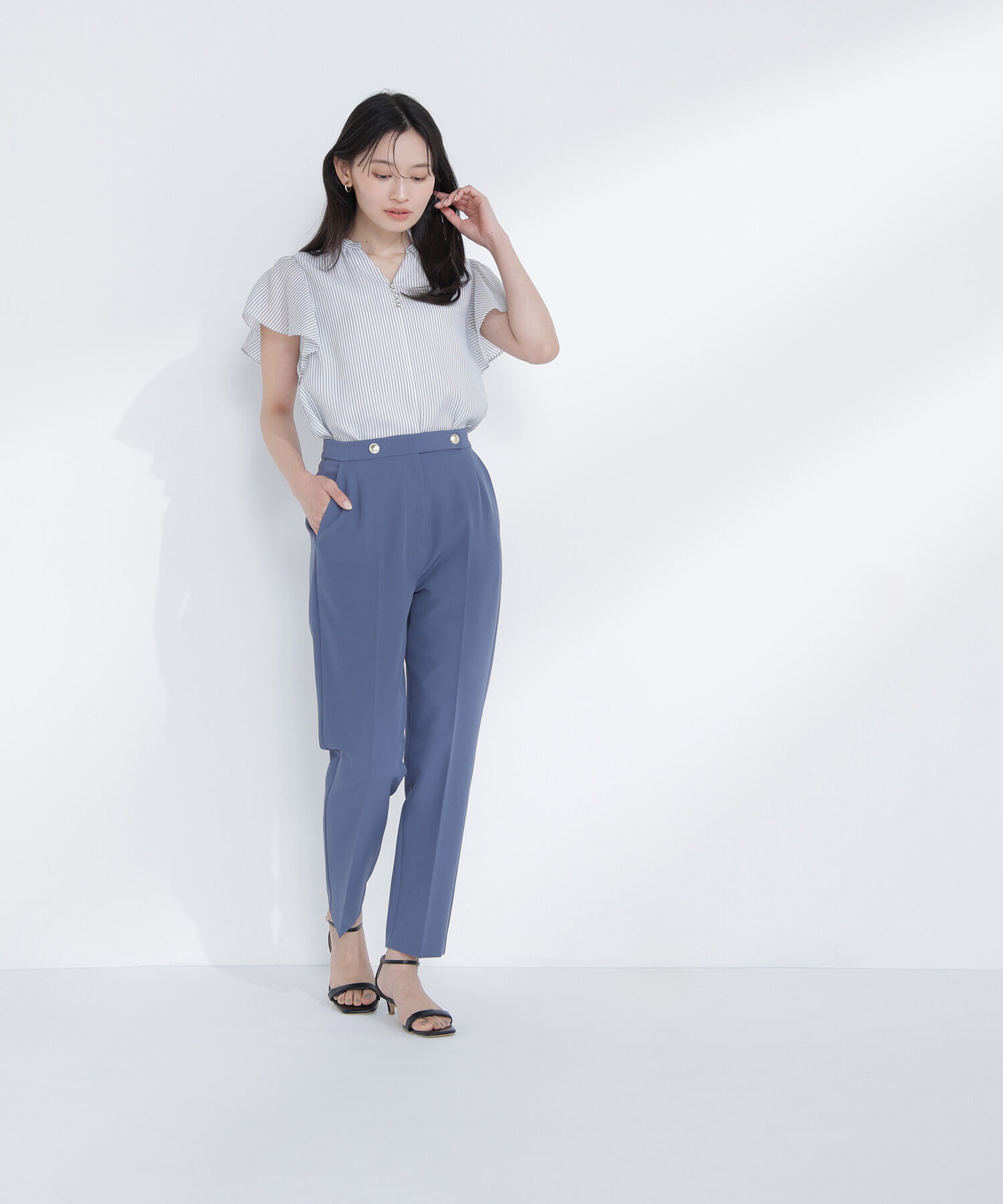  「＜骨格ストレート＞メタルポイントアンクルパンツ」|その他|