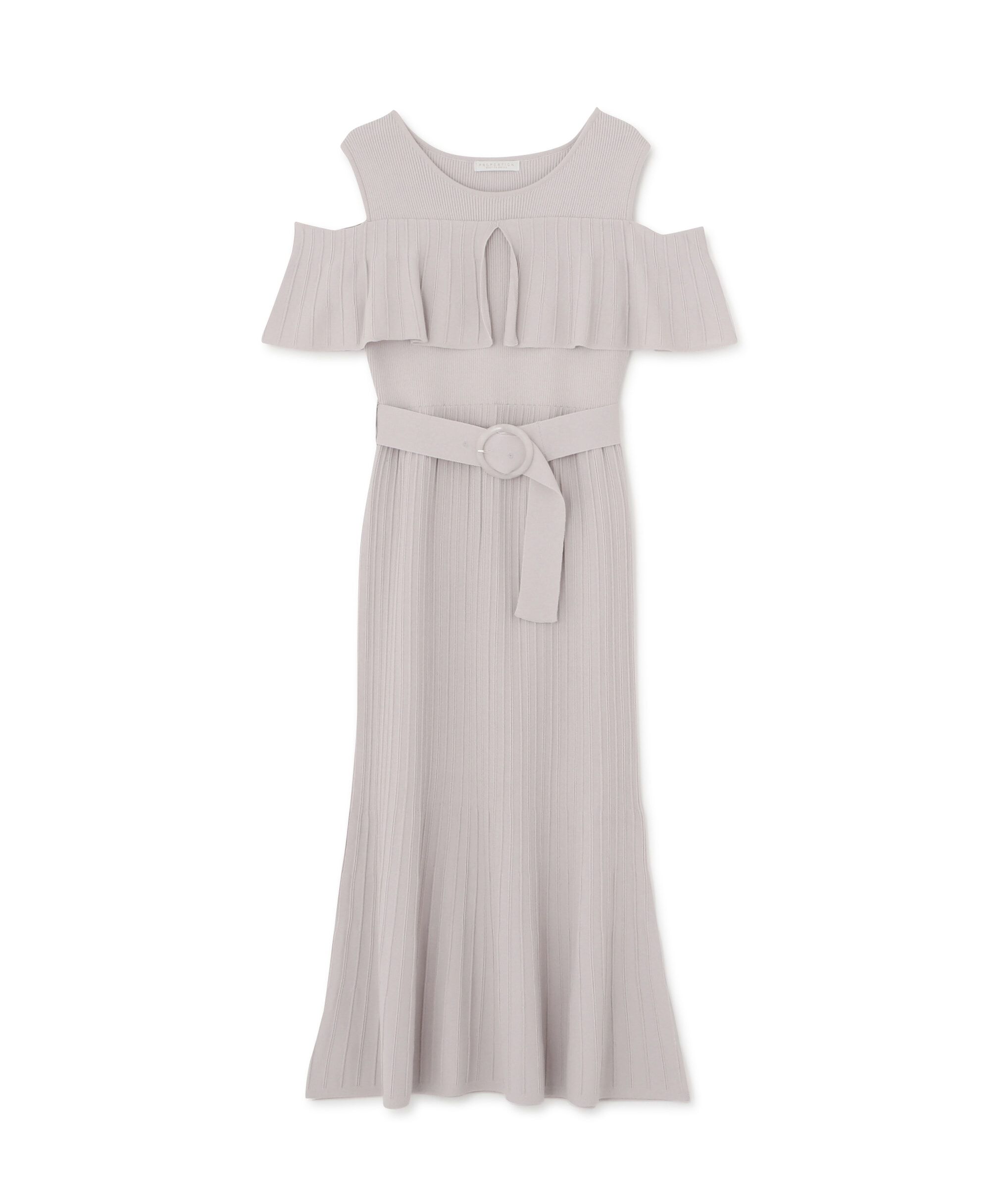 PROPORTION BODY DRESSING「オープンショルダーマーメイドニットワンピース」|ワンピース|