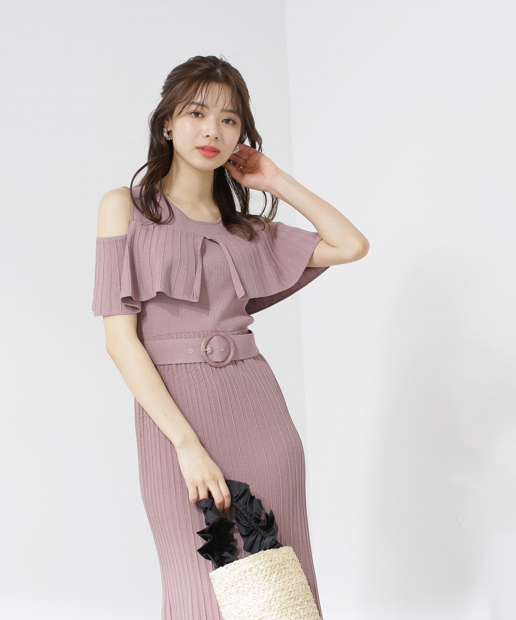 PROPORTION BODY DRESSING「オープンショルダーマーメイドニットワンピース」|ワンピース|
