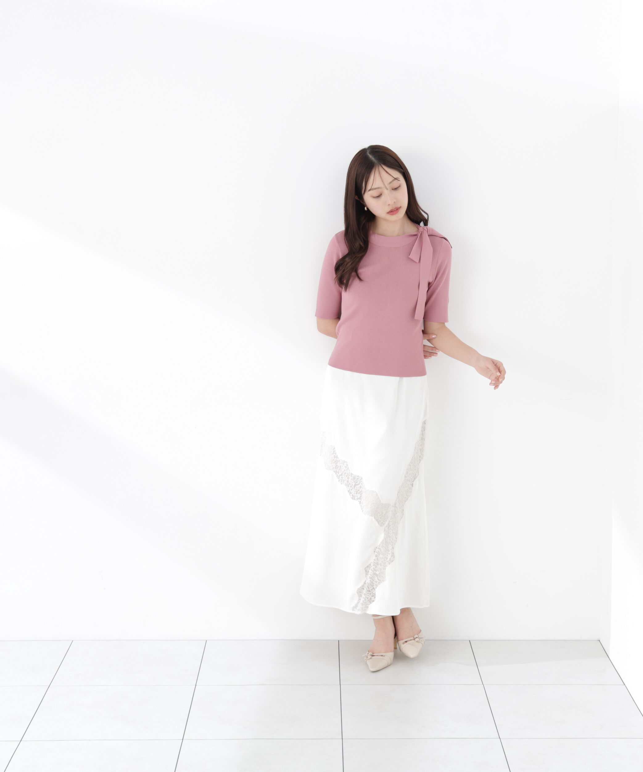 PROPORTION BODY DRESSING「＜UV＞サイドリボンニット　26SS」|ニット・セーター|