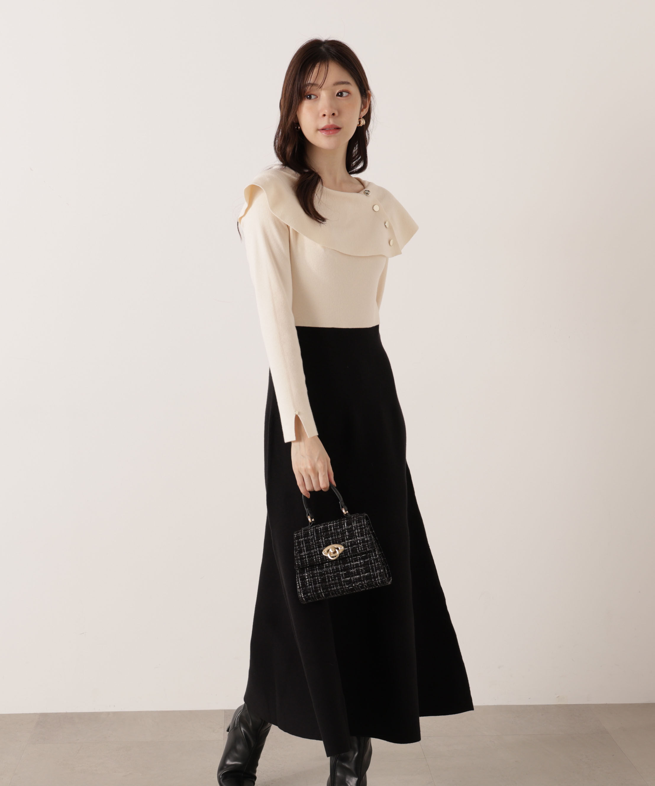 PROPORTION BODY DRESSING「ケープニットワンピース」|ワンピース|