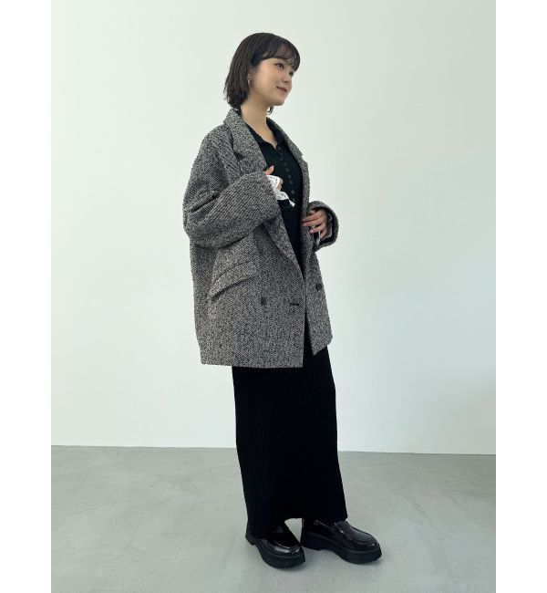 LAGUNAMOON「【WEB限定カラーあり】レーススリーブネップリブニットワンピース」|ワンピース|