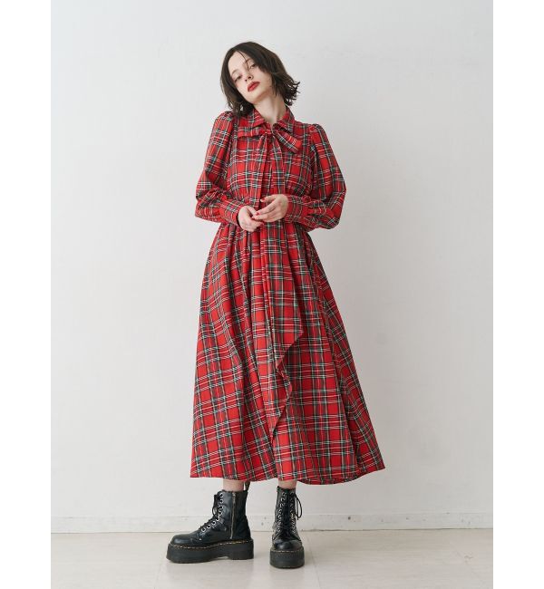 jouetie「ラッフルフリルロングワンピース」|ワンピース|レッド