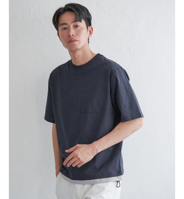 ikka「ドライメッシュドロストTシャツ」|Tシャツ・カットソー|