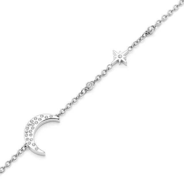 OLIVIA BURTON 「〈OLIVIA BURTON(ｵﾘﾋﾞｱﾊﾞｰﾄﾝ)〉ｾﾚｽﾃｨｱﾙ ﾉｰｽｽﾀｰ&ﾑｰﾝ ｼﾙﾊﾞｰﾌﾞﾚｽﾚｯﾄ」|ブレスレット・バングル|