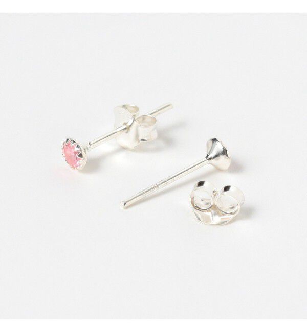 Ray BEAMS 「シルバー 3㎜ CZ プチ ピアス」|ピアス|