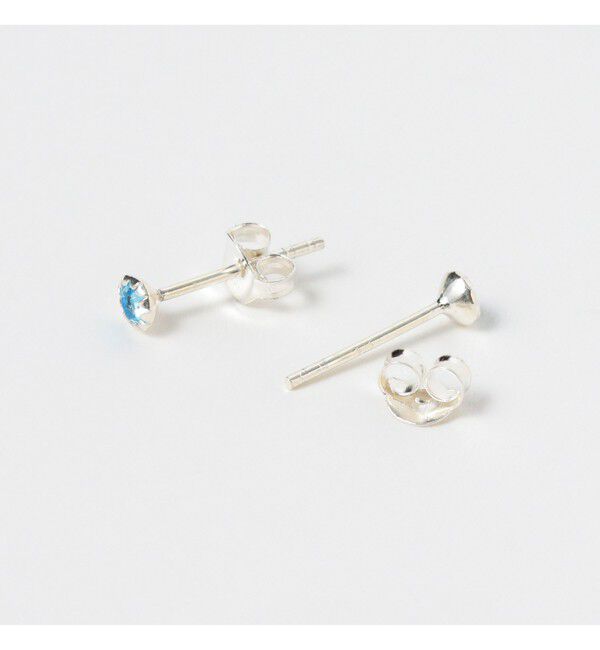 Ray BEAMS 「シルバー 3㎜ CZ プチ ピアス」|ピアス|