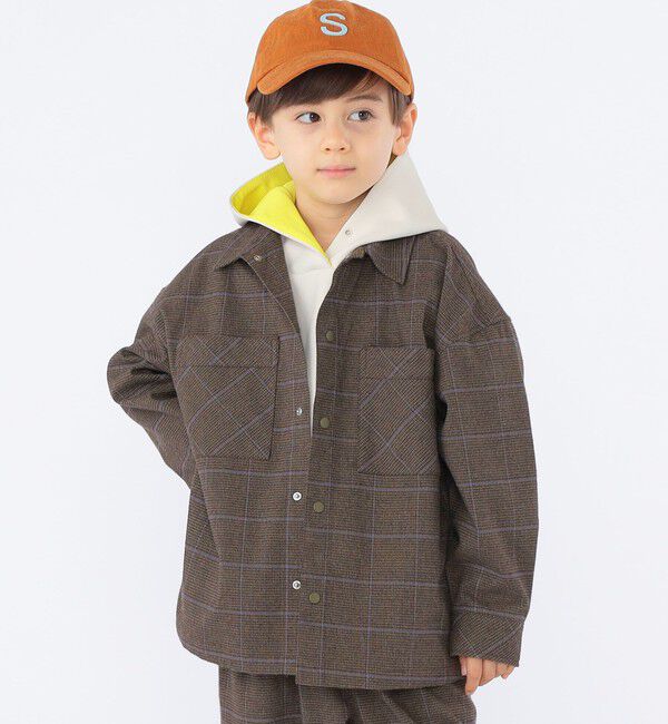 SHIPS KIDS「SHIPS KIDS:100～130cm /〈多機能〉ダブル ニット フード パーカー」|パーカー|