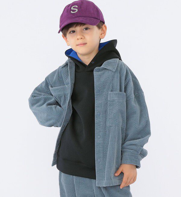 SHIPS KIDS「SHIPS KIDS:100～130cm /〈多機能〉ダブル ニット フード パーカー」|パーカー|