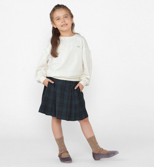 SHIPS KIDS「SHIPS KIDS:100～130cm / フリルスリーブ スウェット」|スウェット・ジャージ|