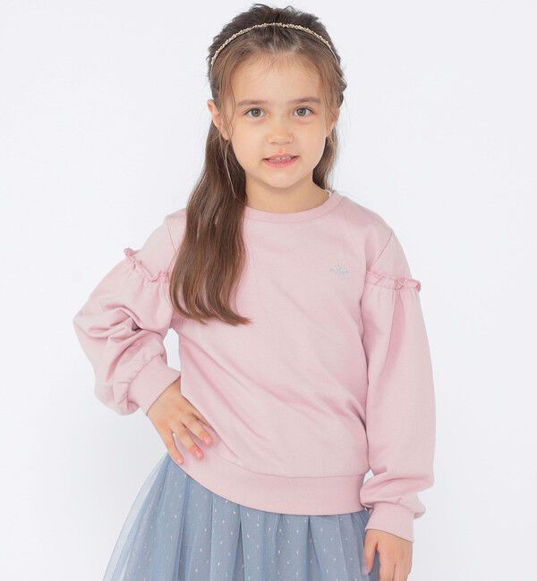 SHIPS KIDS「SHIPS KIDS:100～130cm / フリルスリーブ スウェット」|スウェット・ジャージ|