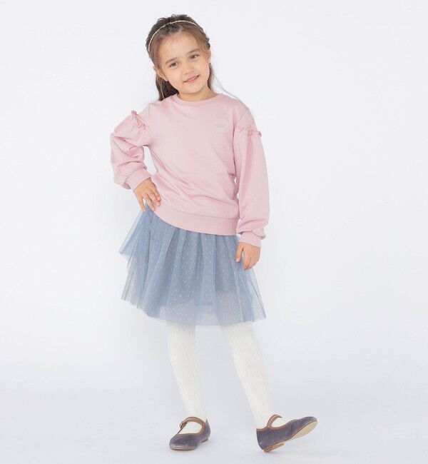 SHIPS KIDS「SHIPS KIDS:100～130cm / フリルスリーブ スウェット」|スウェット・ジャージ|