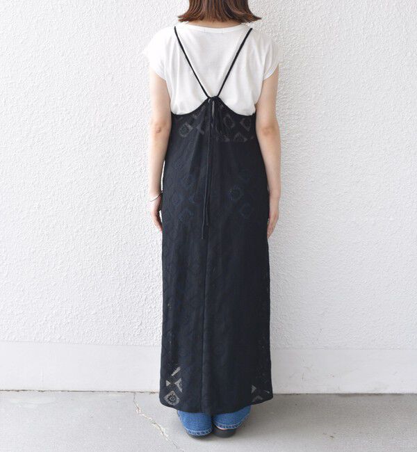 SHIPS Colors 「SHIPS Colors:〈手洗い可能〉レースキャミワンピース &times; ベーシックTEE セット◇」|ワンピース|