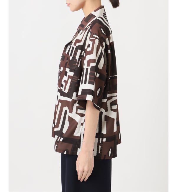 OUTDOOR PRODUCTS Usual Things「RAGモチーフプリントオープンカラーシャツ　セットアップ対応」|シャツ・ブラウス|