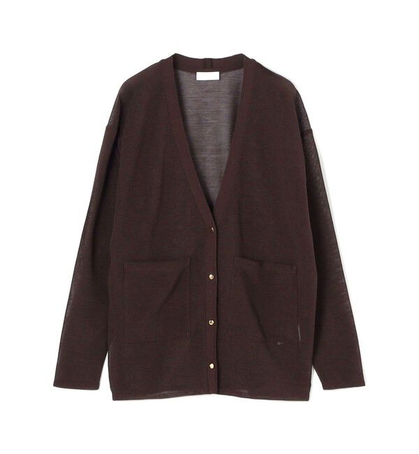 Ballsey「ダブルカバーコットンナイロン Vネックカーディガン」|カーディガン|49 ブラウン