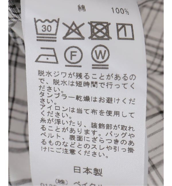 JOINT WORKS「シアー チェック シャツ / SHEER CHECK SHIRTS」|シャツ・ブラウス|