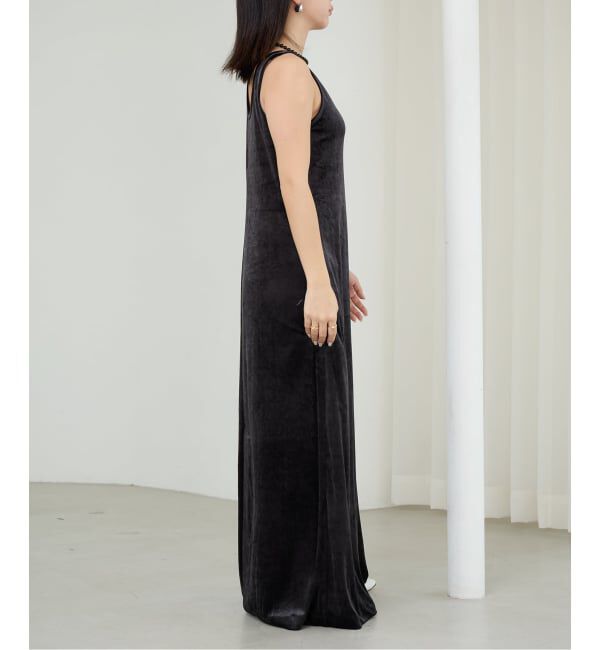 IENA LA BOUCLE「《予約》IENA LA BOUCLE トリアセベロアタンクワンピース」|ワンピース|
