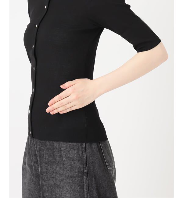 IENA LA BOUCLE「IENA LA BOUCLE コットンリブスナップハーフスリーブカーディガン」|Tシャツ・カットソー|