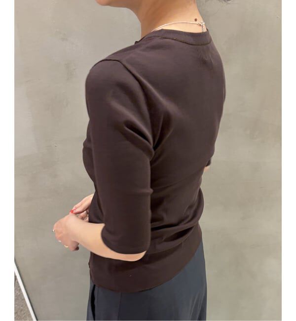 IENA LA BOUCLE「IENA LA BOUCLE コットンリブスナップハーフスリーブカーディガン」|Tシャツ・カットソー|