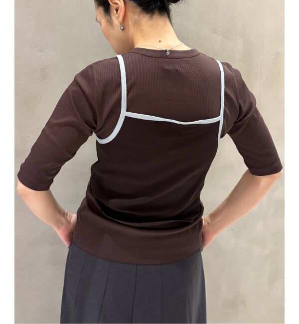IENA LA BOUCLE「IENA LA BOUCLE コットンリブスナップハーフスリーブカーディガン」|Tシャツ・カットソー|