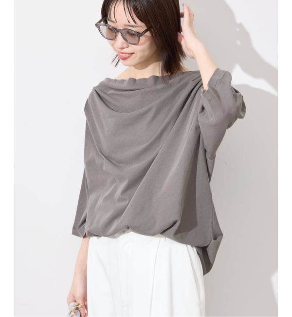 SLOBE IENA「《予約》ニュアンスネックBIG TEE」|Tシャツ・カットソー|