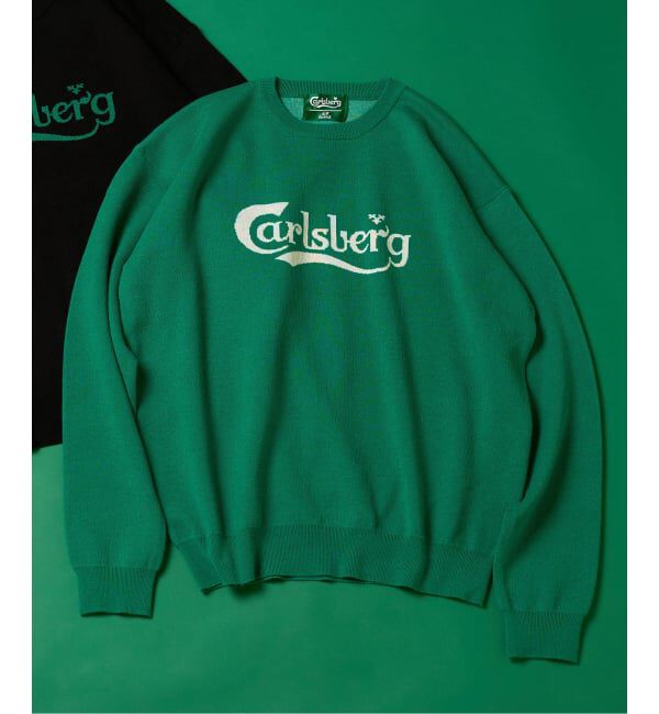 417 EDIFICE「CARLSBERG &times; 417 jacquard LOGOKNIT」|ニット・セーター|グリーン